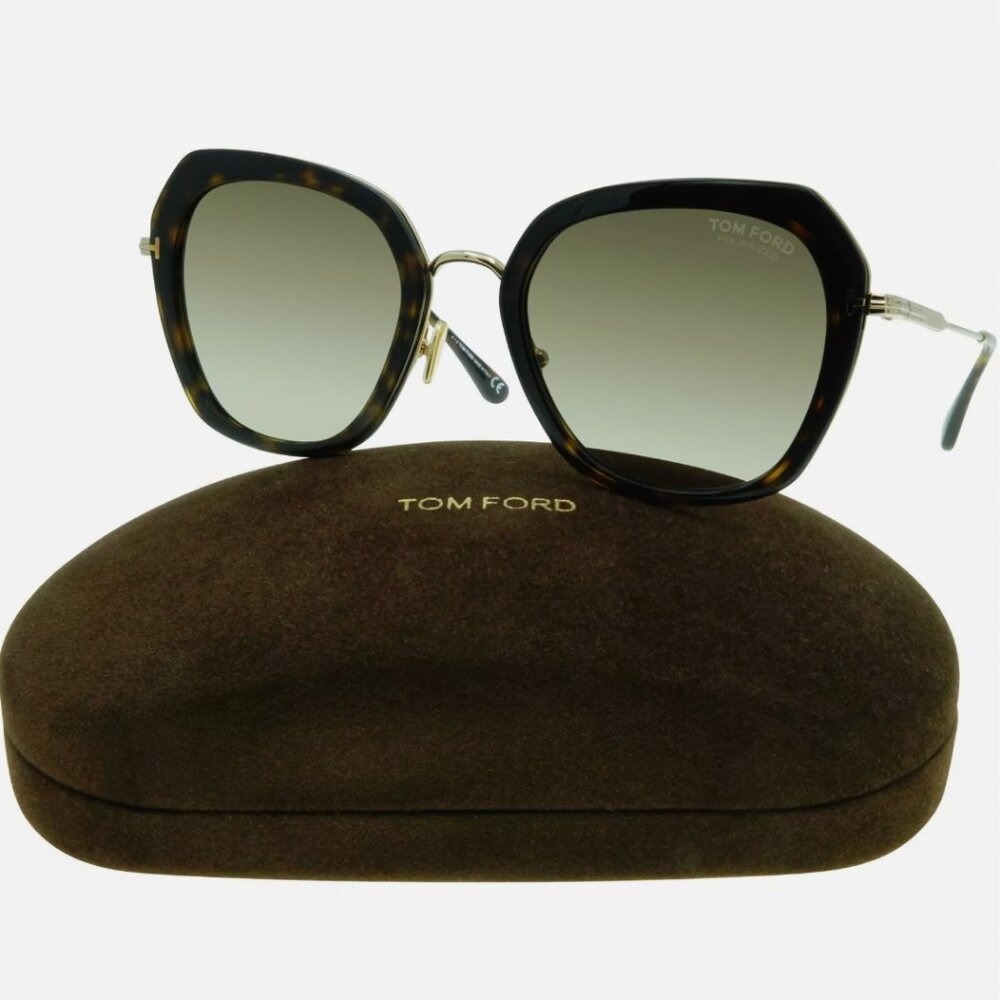 Tom Ford Womens Sunglasses Polarized Havana/Gold